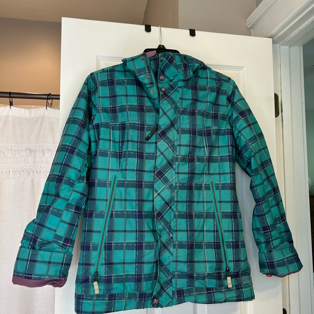 Burton Snowboarding Jacket in Purple and Teal.